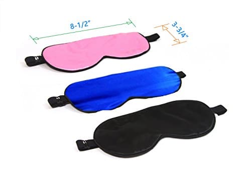 Silk Camel Super Soft and Smooth 100% Natural Silk (both shell and filling) Sleep Eye Mask & Blindfold (Thin version) - Blue