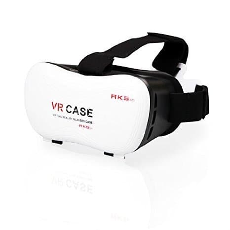 BLUEHRESY 3D VR Headset Virtual Reality Glasses 2016 New Version Adjustable Case BoxHeadband Strap for iPhone 6/6S/6S Plus Samsung S7 S6 S5 3.5 -6.0 inch iOS Android White