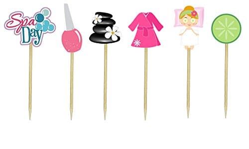 Spa Day Cupcake Toppers