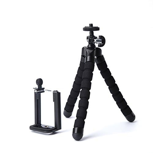 Flexible tripod for iPhone and digital camera, Perfect mini tripod for travel, Tripod flexible 360º, (INCLUDES piece-for mobile)