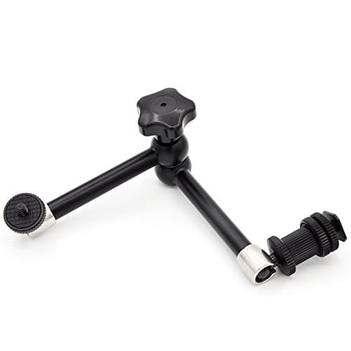 Sofoto 11 Inch Adjustable Articulating Magic Arm Hot Shoe Mounts Friction Power for Super Rod Clamp Pliers Clip DSLR Camera Rig / Microphone / LCD Monitor / LED Lights / Flash Light MA-02