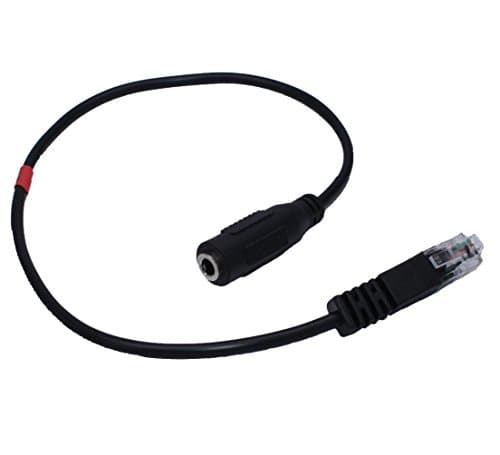 Audicom 3.5mm Cell Phone Headset (Not iPhone Headset) to RJ9 Adapter Cable - 3.5mm Stereo Headphone Converter to Telephone IP Phones Yealink SIP-T19P T20P T21P T22P T26P T28P and Huawei ET325