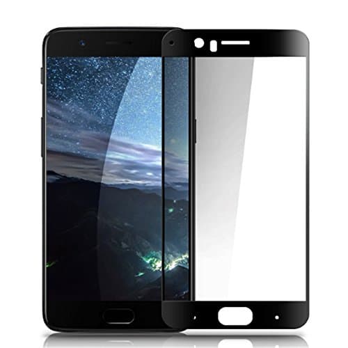 OnePlus 5 Screen Protector, Pabrito Full Coverage Tempered Glass Screen Protector[0.33mm, 2.5D] [Bubble-Free] [9H Hardness] [Anti-Scratch] [HD Clear]Suits For OnePlus 5 (Black)