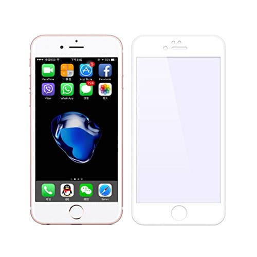 iPhone 7 Plus Screen Protector, VIUME Full Coverage 3D Touch Compatible Tempered Glass Screen Protector for Apple iPhone 7 Plus (White)