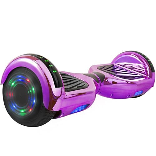 WorryFree Gadgets Hoverboard Self Balancing Electric Scooter with Bluetooth Speaker UL2272 Certified LED Lights Hover Board