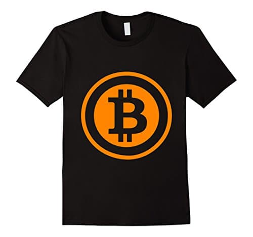 Mens Bitcoin Logo 2017 Tshirt Large Black