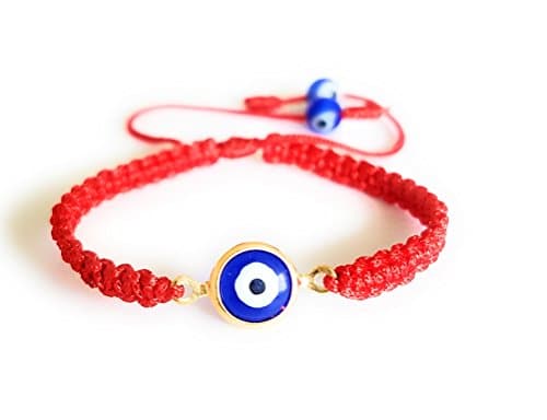 Baby Red String Evil Eye Bracelet with Hanging Evil Eye Beads for Protection and good luck