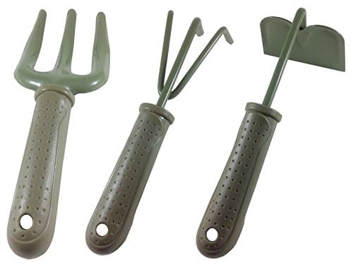 3pcs Garden Hand Tools Set, Hoe Rake Cultivators