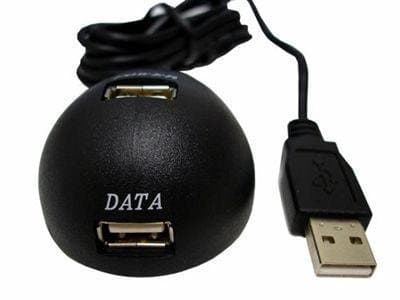 Actiontstar Two Port Usb Desk Dock With 5ft Cable Elegantly Styled Base Easy Access