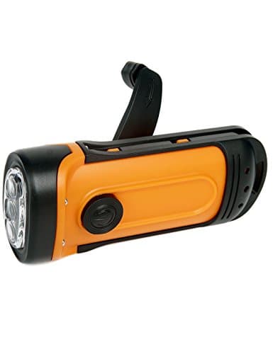 iRonsnow IS-064 Waterproof Hand Crank Dynamo Flashlight for Camping Hiking Climbing (Yellow)