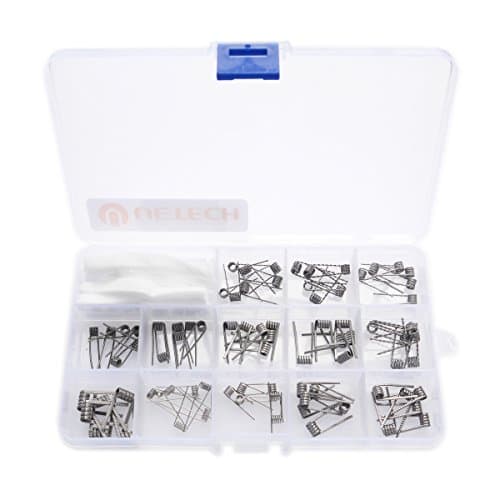 UETECH Prebuilt Coil Kit with 13 Different Types Prebuilt Coils(78pcs) and 10 pcs Organic Cotton