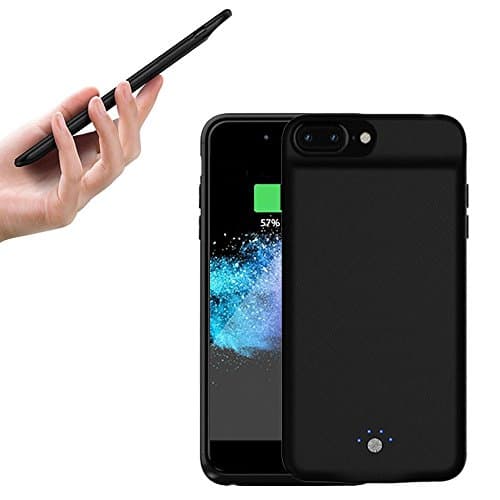 iPhone 6 6s 7 Charging Case Wireless Slim Battery Case 2800mAh Faceme Apple 6 6s 7 Charger Protective Portable Extended Battery Rechargeable Model (Black)