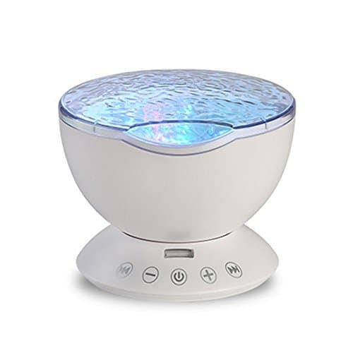 LED Ocean Wave Night Light Projector lamp With 7 Colors Light For Indoor Kids Bedroom Party Dating Mood