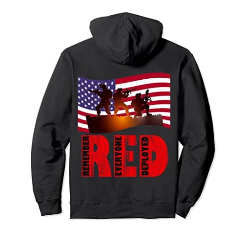 Unisex Remember Everyone Deployed RED America's Remembrance Day Medium Black