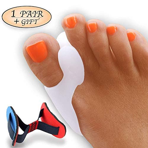 Premium Gel Bunion Corrector & Bunion Relief Protector 2 Pack- Medical Grade Silicone- Shoe Wearable- Durable and Eco-Friendly with Over Toe Design by Aussie Foot Care