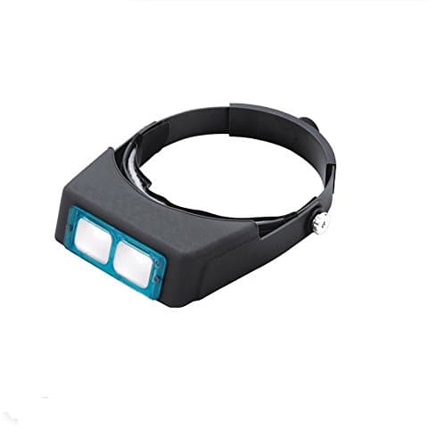 GUHOFIND Head-Wear Type Binocular Magnifier with Adjustable Visor, Available in Magnifications 1.5X 2X 2.5X 3.5X