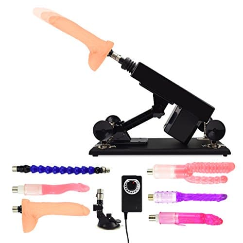 iKenMu Automatic LoveSex Machine Multi-Speed Adjustable Thrusting Machine Gun with Attachments Toys(US-ET3)