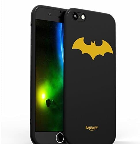 Banskey Batman Soft TPU cases for iphone 5/5s ; 5c ; 6/6s ; 6PLUS ; & iphone 7 (iPHONE X, YELLOW)