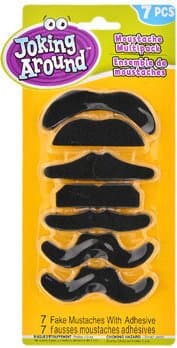 JOKING AROUND SELF-ADHESIVE ARTIFICIAL MUSTACHES 7CT