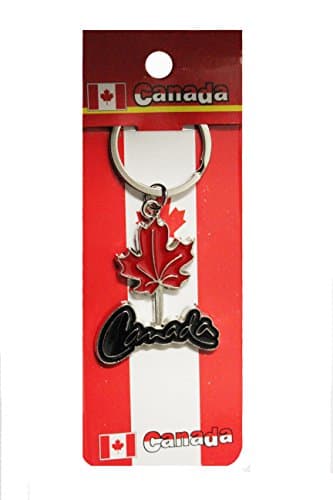 Red MAPLE LEAF - CANADA Charming Metal Keychain Size : 1.5" x 2" Inch .Great Quality New