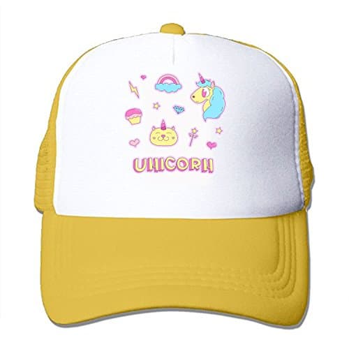 Unicorn Sticker Pack Two Tone Trucker Hat Mesh Cap with Adjustable Strap