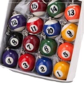 Authentic material! It is most suitable for 16 pcs / set premium gift billiard ball Keychain! (japan import)