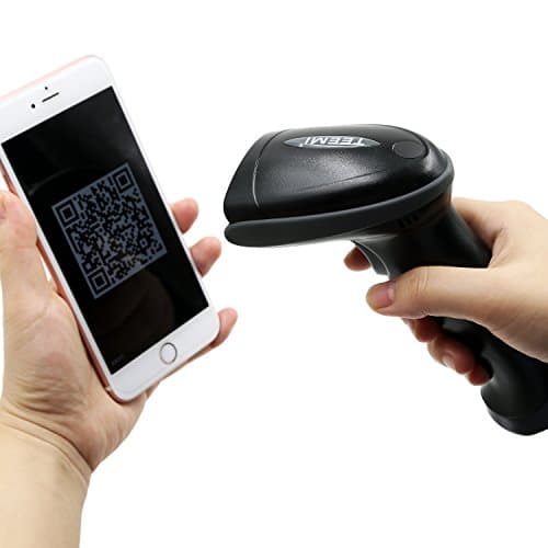TEEMI Bluetooth Barcode Scanner, Bluetooth 5.0, QR Wireless USB Imager, 2D Bar Code Reader, for iPhone iPad Android Devices, Scanning for PDF417, Data matrix and Screen Barcodes, No USB Cradle