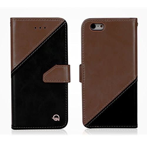 iPhone 7 Case, Cellto [WINNER Series] Diary Case Premium PU Leather Wallet Cover with Card Slots for Apple iPhone 7 - Brown/Black