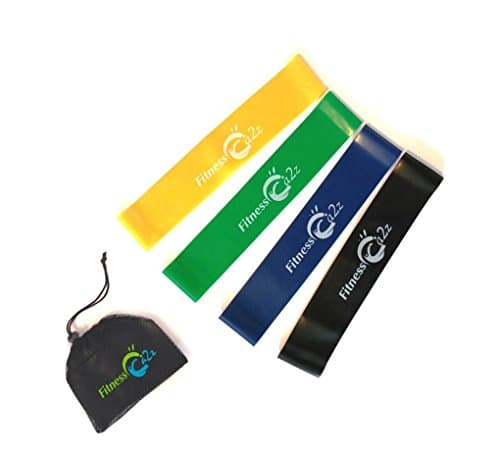 Exercise Resistance Bands Loop Set of 4 Workout Bands – Includes: INSTRUCTION LEAFLET+ EBOOK - Best for strength training, Physical Therapy and Home Fitness