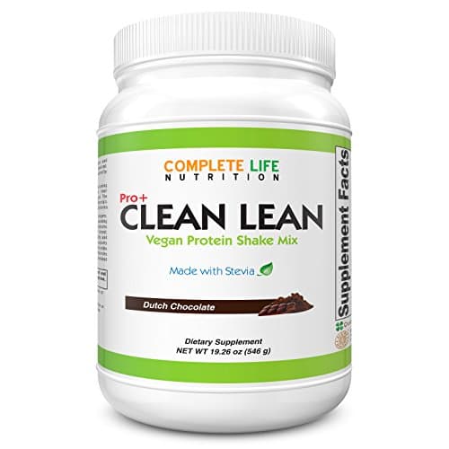 Clean Lean Low Carb Low Sugar Meal Replacement Weight Loss Shake with Stevia - Dutch Chocolate Natural Vitamin Packed Pea Protein Shake - Paleo with No Artificial Sweeteners - B12 Workout Recovery