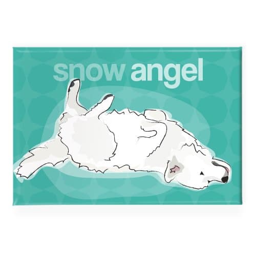 Snow Angel Great Pyrenees Fridge Magnet