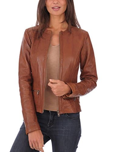 Fab Leather Women's Lambskin Motorcycle Leather Jacket