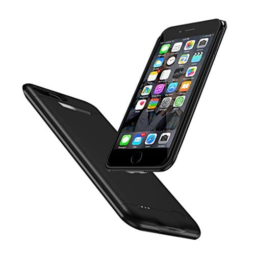 iPhone 7 Battery Case, Regalll Slim External Rechargeable Protective Portable Charging Case Charger Cover for iPhone 7 Juice Bank Power Pack 3000mAh (4.7" Black)