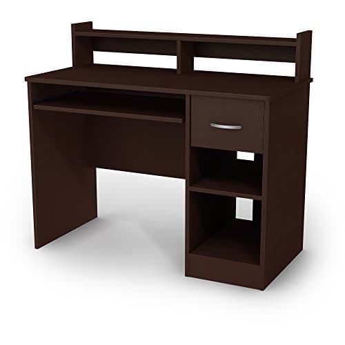 Home Office Desk - Computer Homework Small Compact Writing Workspace Living Room Indoor Home Furniture Free eBook (Chocolate)