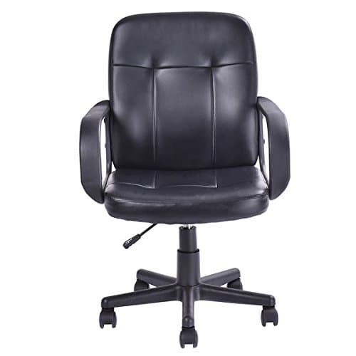 Costway Ergonomic PU Leather Midback Executive Computer Best Desk Task Office Chair