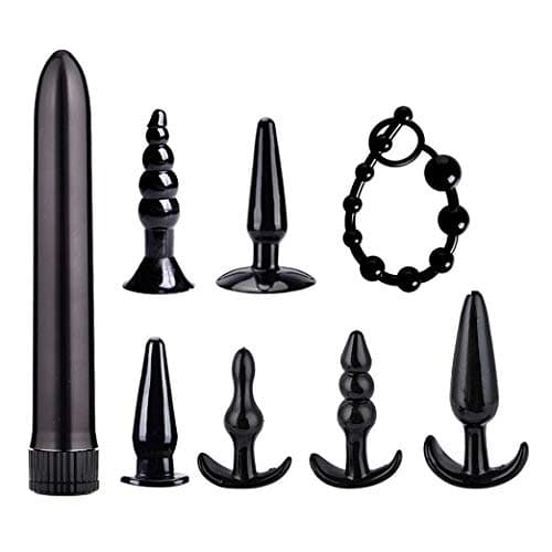 HuMQ 8 Pack Black Beginner Statered Set Silicone Trainer Kit for Women Men Couple