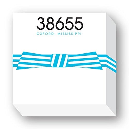 TURQUOISE HOME TOWN ZIPCODE SQUARE NOTEPADS, PERSONALIZE WITH YOUR OWN ZIP CODE, CITY &amp; STATE