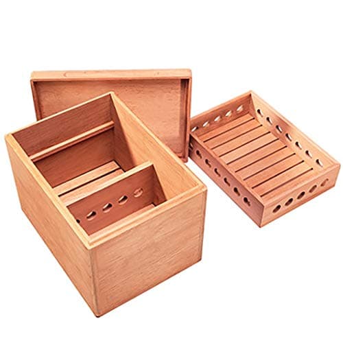 Spanish Cedar Wood Solid Cigar Box Cigar Box Humidor Can Put 100 Double Thick Seal Moisturizing
