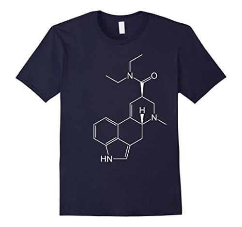 Men's LSD Molecule t shirt Large Navy