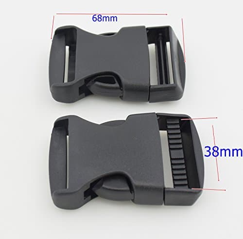 Plastic Side Release Buckles Multi-size (38mm, 4Pcs per Pack)