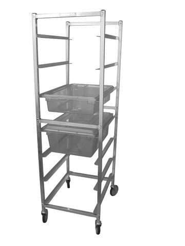 PVIFS WE70195KD-PB Knock-Down Poly Box Storage Rack, 7 Pan Capacity, 25" Length x 21-1/2" Width x 71-1/2" Height