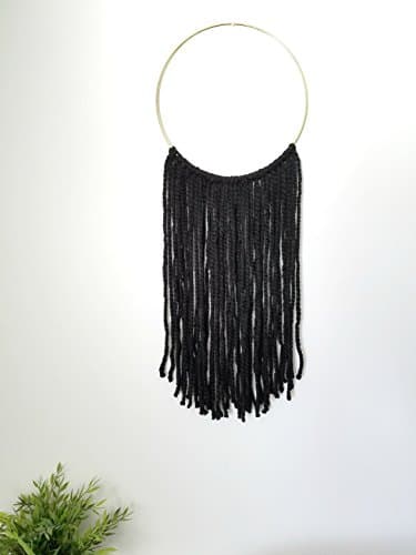 Black Yarn Wall Hanging Decor