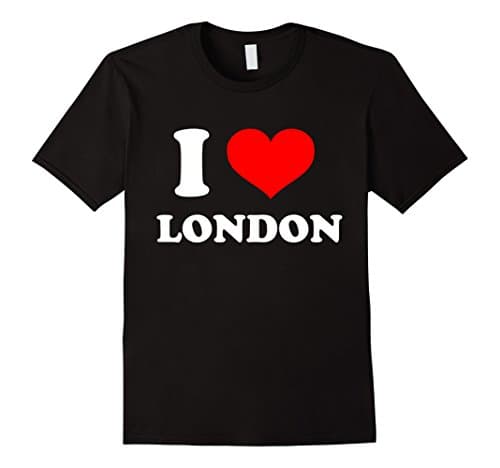 Men's I Love London Tshirt Medium Black