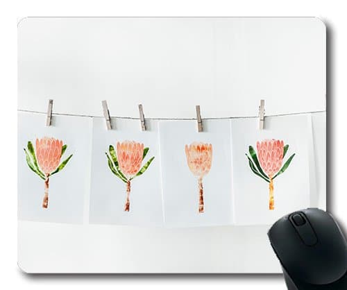 Gaming mouse pad mousemat art clothespins creative 74987 Theme of Elegant Office Coffee Durable precision seams