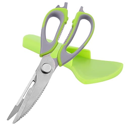 Multifunctional Kitchen Heavy Duty Scissors Eight-In-One Multi-purpose Utensils Shears for Chicken ,Fish ,Poultry ,Meat ,BBQ’ ,Bottle opener ,Herbs By LULUYUKI