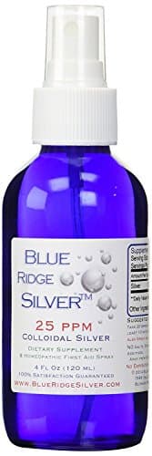 Blue Ridge Silver 25 ppm, 4 oz Fine Mist Colloidal Silver Spray