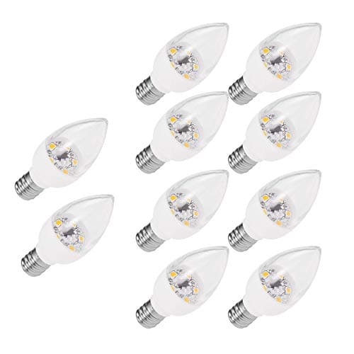 10 Pack C7 LED Bulb, 1W LED Night Light (5W Equivalent), E14 LED Soft White 3000K, 50LM Candle Bulbs for Home Decoration Lighting, Non-Dimmable [Energy Class A+]