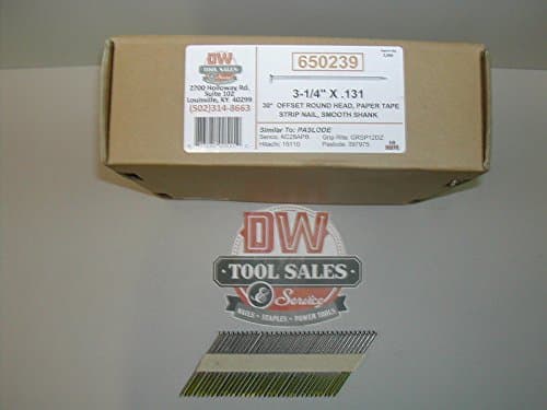 Nails 3 1/4 12d Off Set Full Head Paper Tape 30 - 35 Degree for Paslode (2,500)