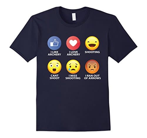 Mens Archery Emoticon Shirt Medium Navy