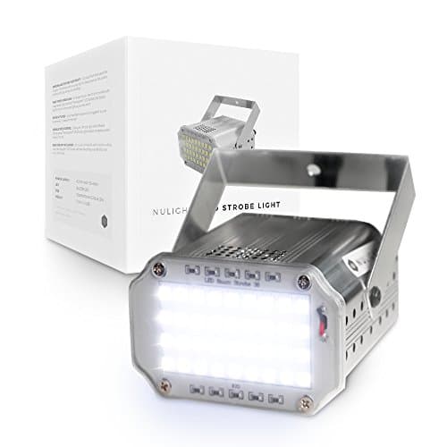 LED Strobe Light by NuLights - Strobe Flash Party Lights - 100% RISK FREE! Best for Birthdays, DJ / Disco Parties &amp; Children's Parties - Mini Strobe Light with 36 LEDs, Sound Activated, Variable Speed
